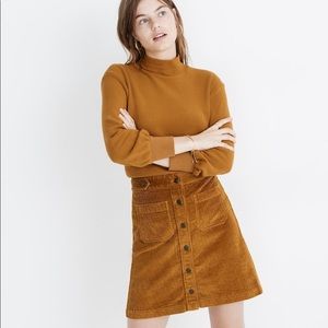 Madewell corduroy A-line skirt NEW Size 2 caramel color